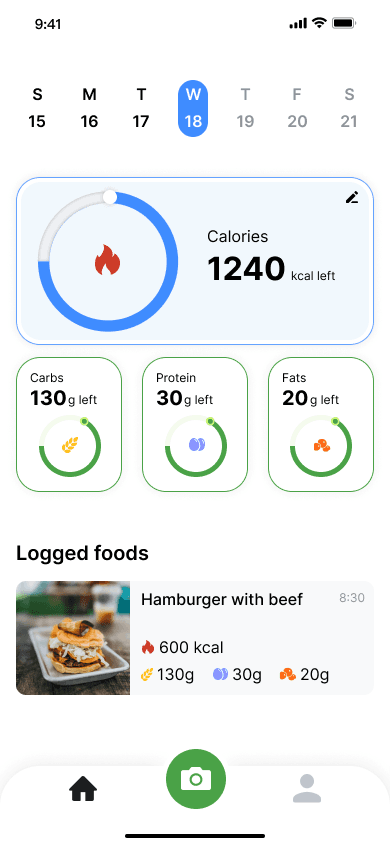 screenshot of NutriTrack AI